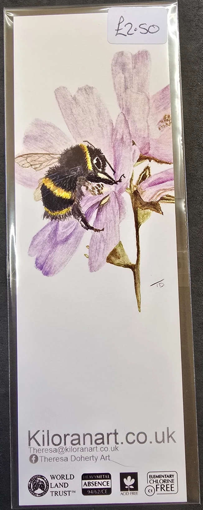 11-bookmark-card-bee-flower