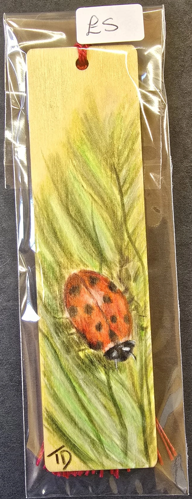 Wooden-bookmark-ladybird